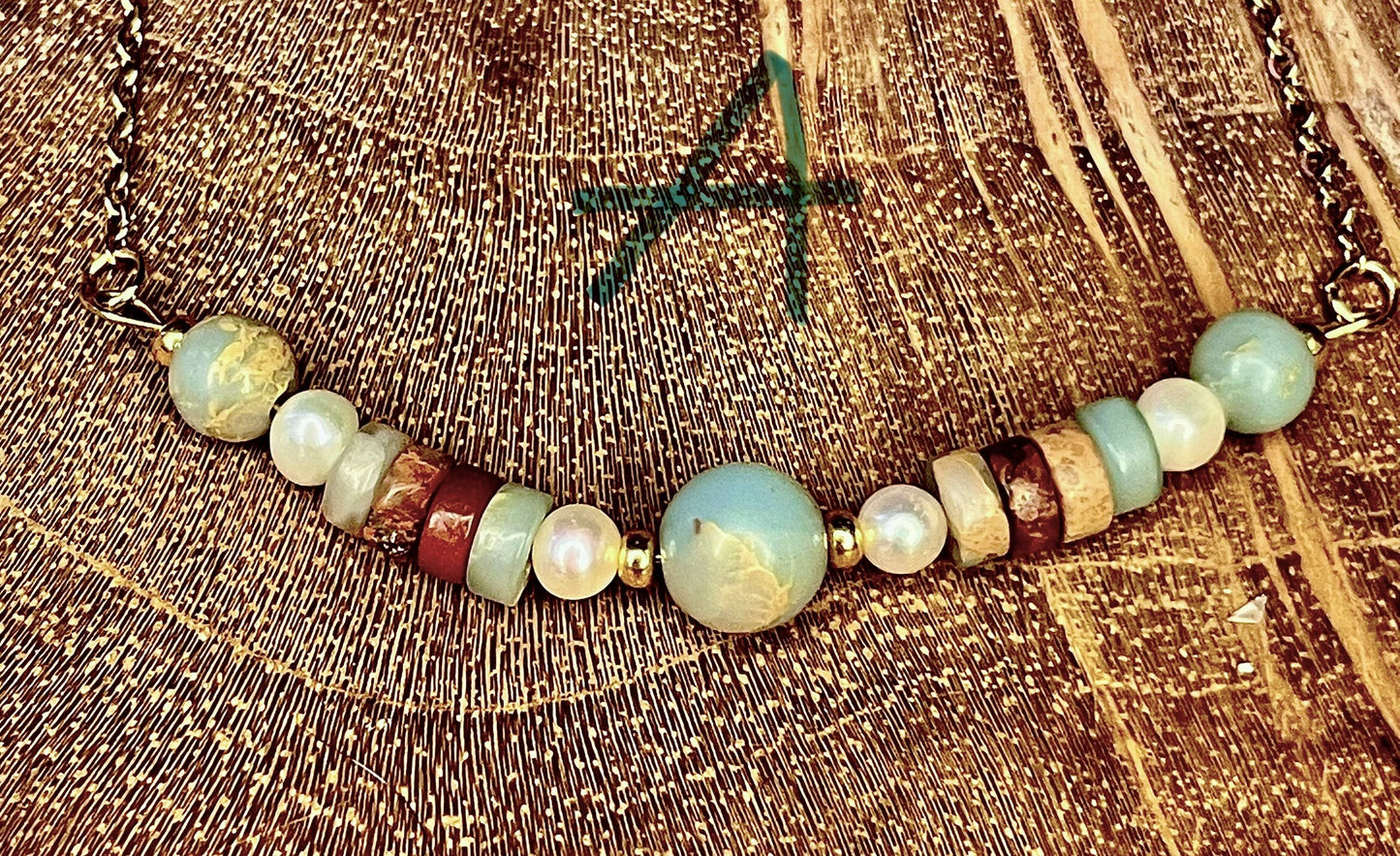 Choker Jaspe Aqua Terra