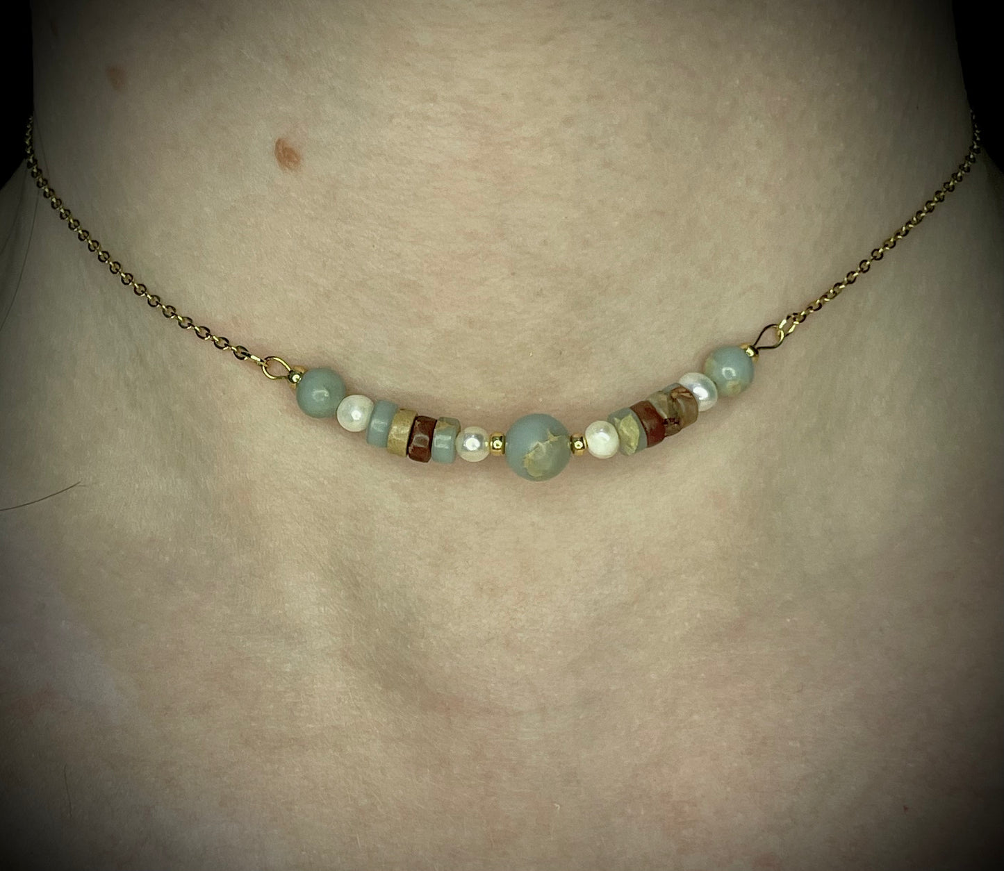 Choker Jaspe Aqua Terra