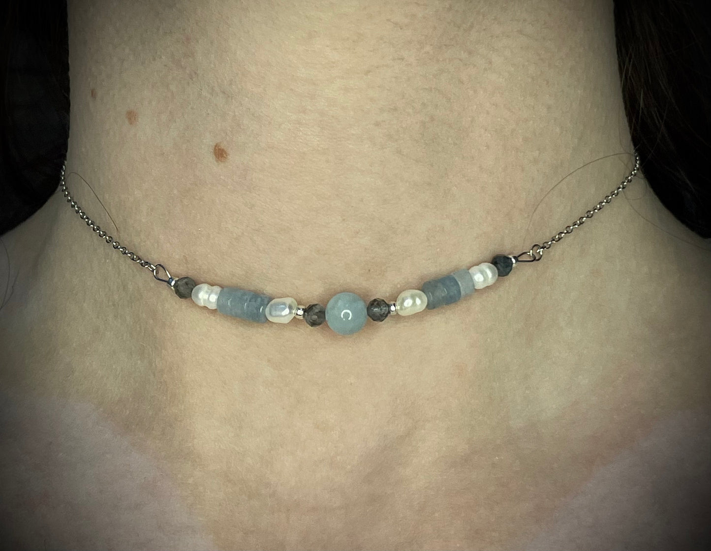 Choker Aigue Marine