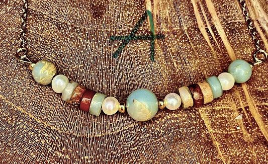 Choker Jaspe Aqua Terra