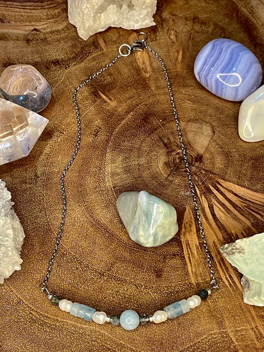 Choker Aigue Marine